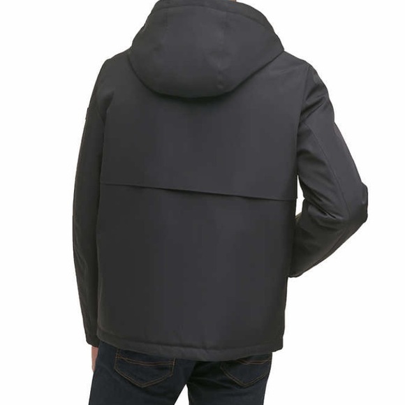 Tommy Hilfiger Men’s Performance Hooded Jacket, Black - Picture 3 of 4